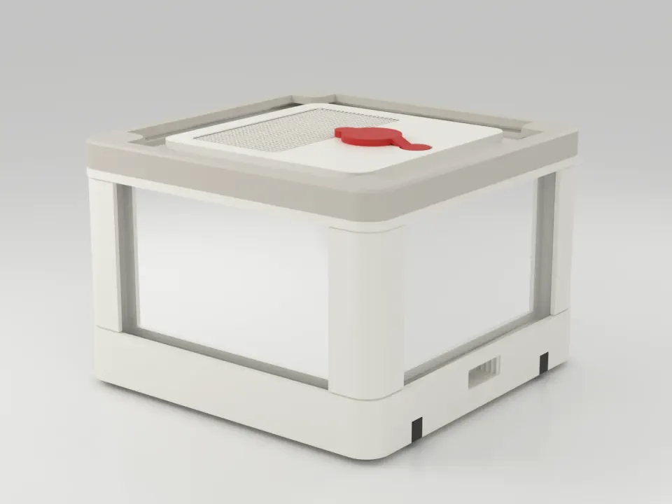 Show: The 100 x 100 x 50 mm Acrylic Arena from the side