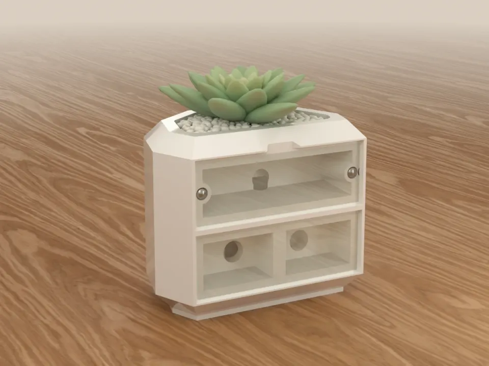 The Vertical Ceramic Nest, seen from the front corner