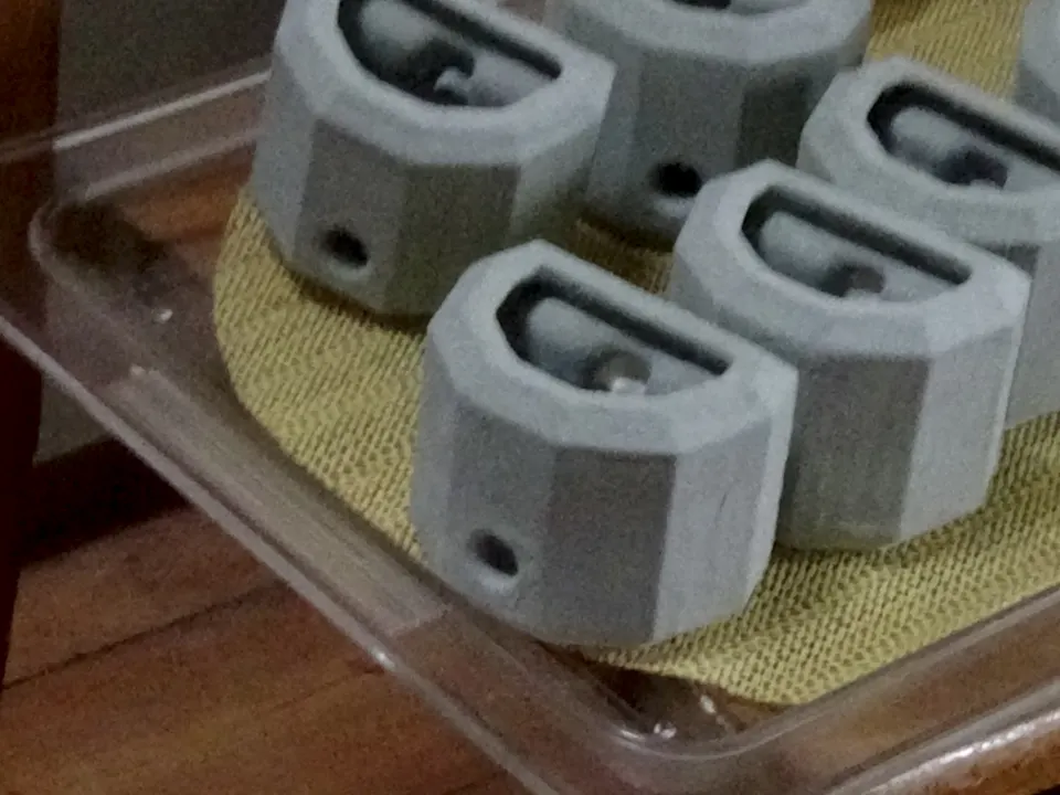 A tray of grey unfired nests