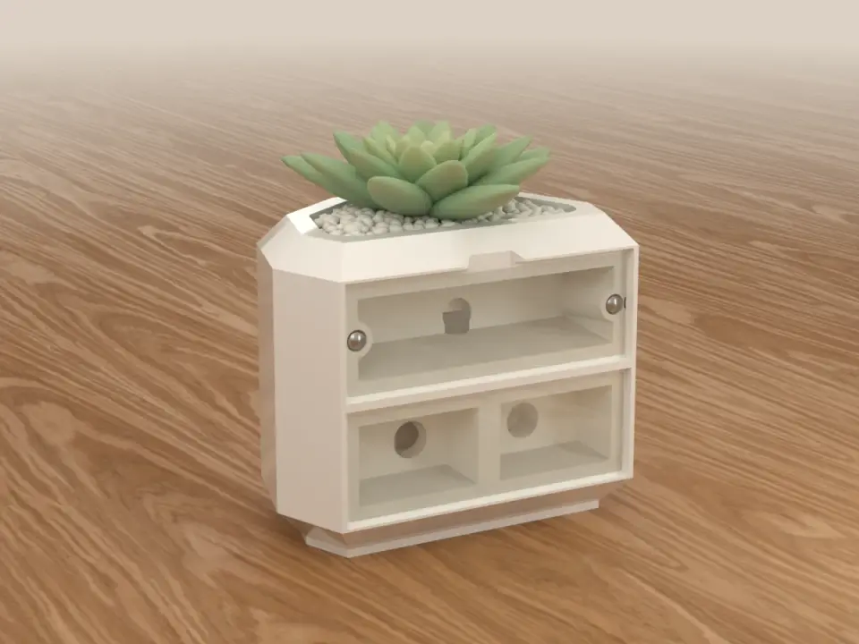 Render of the Vertical Ceramic Nest, turning